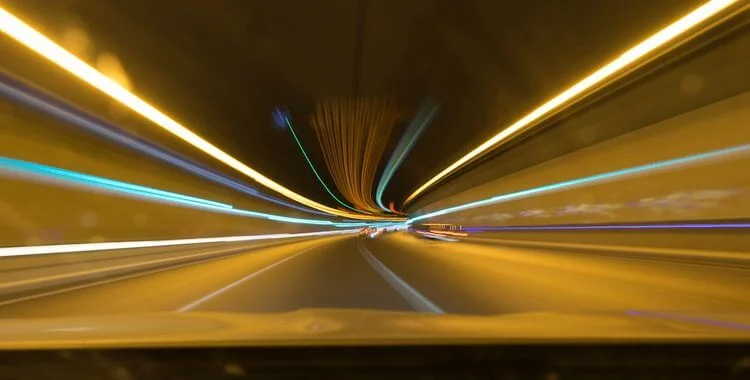 lights showing high speed movement