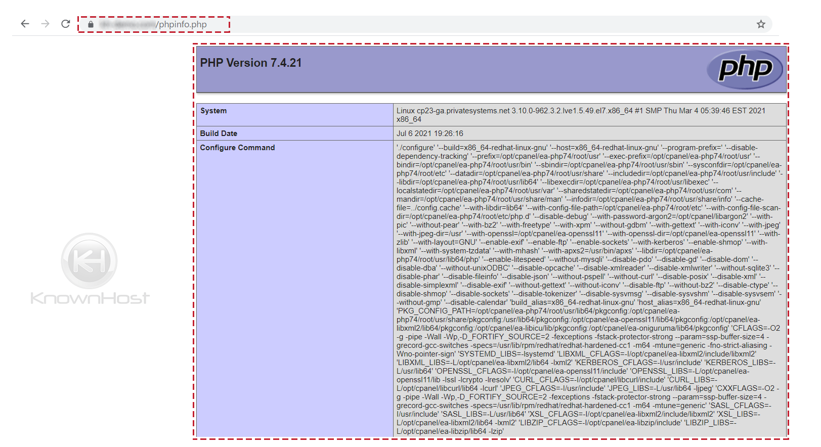 How To Create A PHPInfo File And Check PHP Information? - KnownHost