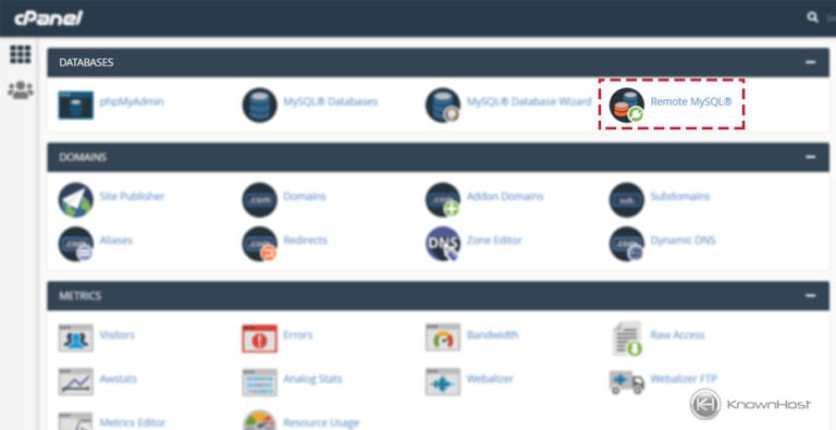 how-to-connect-to-mysql-remotely-in-cpanel-knownhost