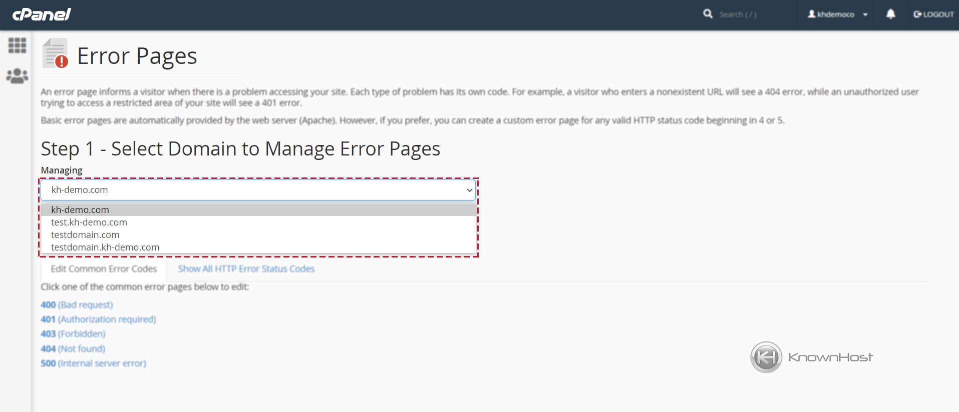 How To Create Custom Error Pages In Cpanel Knownhost